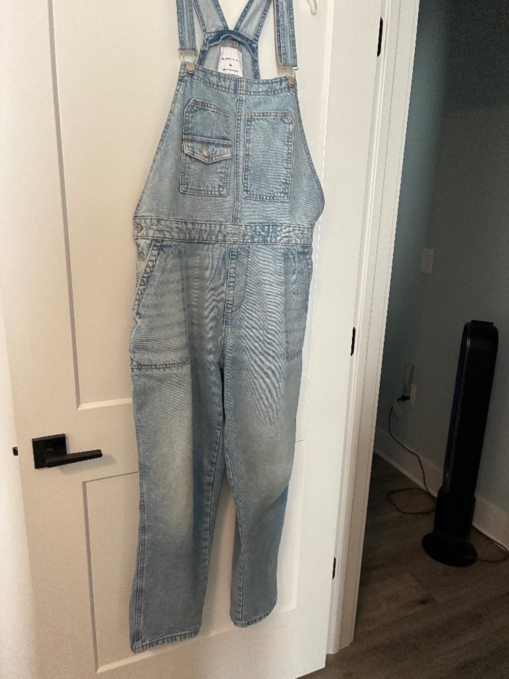 Boyfriend fit denim overalls